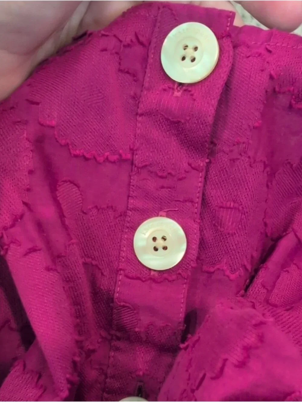 Kate Spade Floral Magenta Jacquared Maxi Dress With Pockets